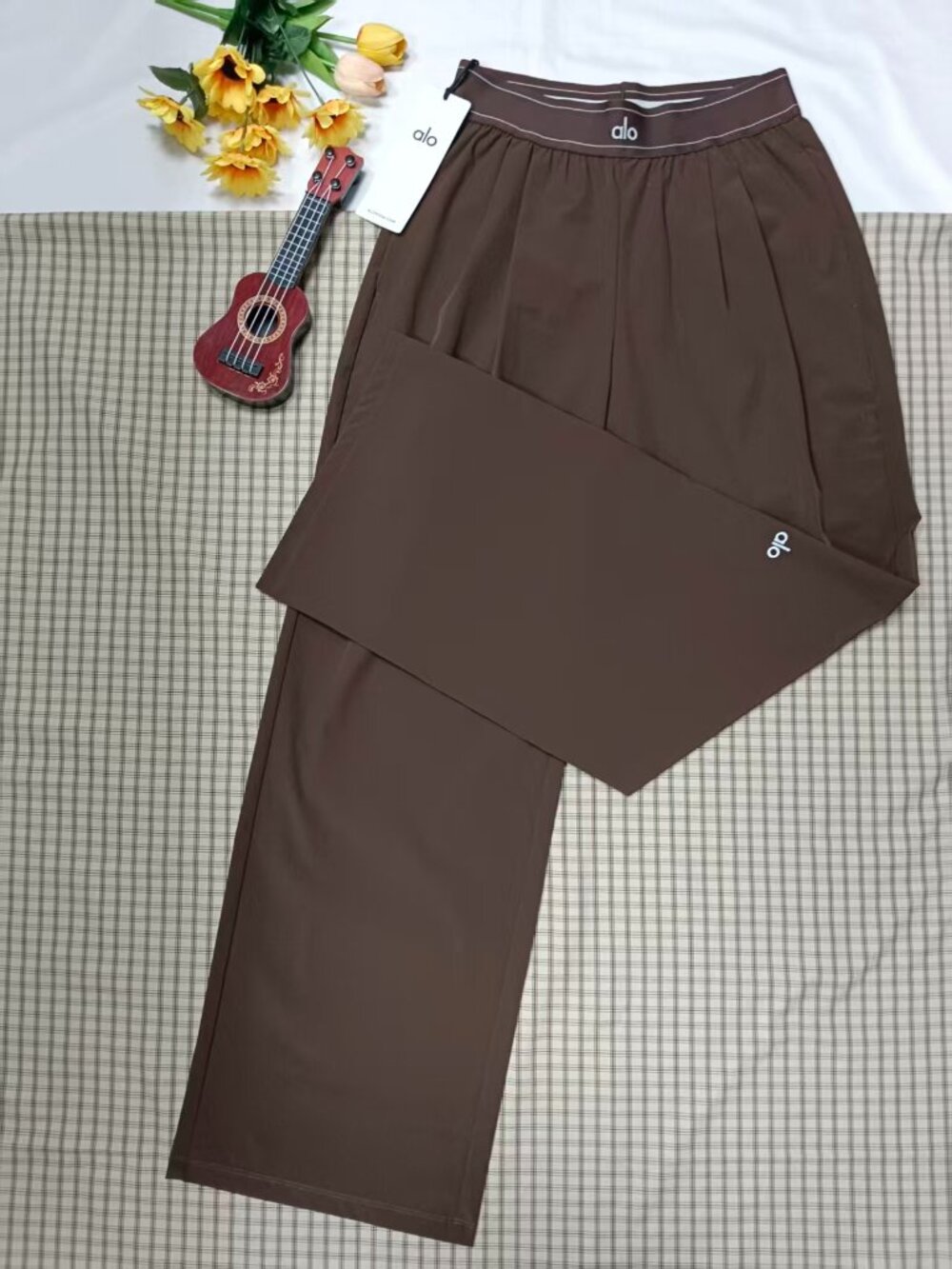 Espresso Brown Alo Yoga Suit Up Trouser(Regular)Wide Leg🦋Brand New - Picture 5 of 8